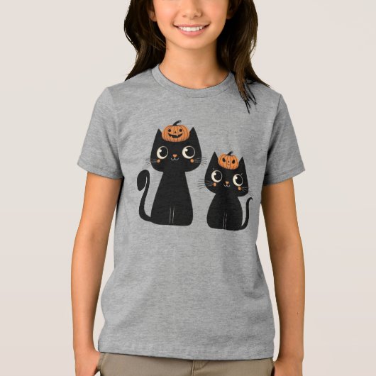 ハロウィーン/秋/秋/カボチャ/猫 トライブレンドＴシャツ (正面)