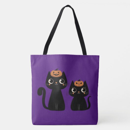 ハロウィーン/秋/秋/カボチャ/猫 トートバッグ (正面)