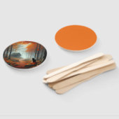 ハロウィーン/秋/秋/カボチャ/猫 ハンドファン (組立なし)