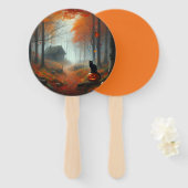 ハロウィーン/秋/秋/カボチャ/猫 ハンドファン (正面&裏面)