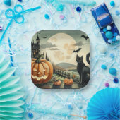 ハロウィーン/秋/秋/カボチャ/猫 ペーパープレート (パーティー)