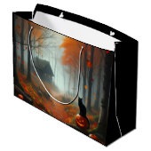 ハロウィーン/秋/秋/カボチャ/猫 ラージペーパーバッグ (裏面アングル)