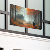 ハロウィーン/秋/秋/カボチャ/猫 横断幕 (ビルの外側)