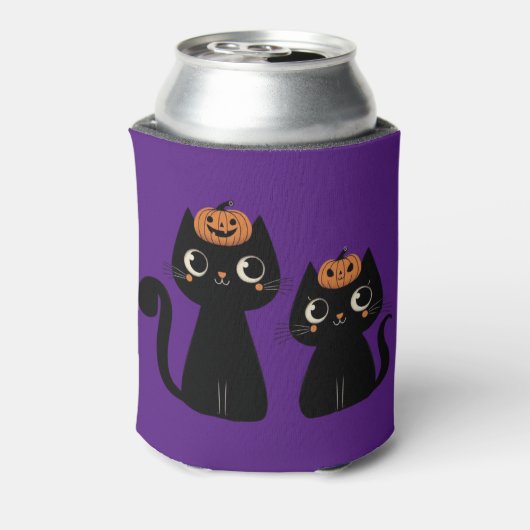 ハロウィーン/秋/秋/カボチャ/猫 缶クーラー (缶裏面)