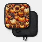 ハロウィーン/秋/秋/カボチャ 鍋敷き (正面/裏面)