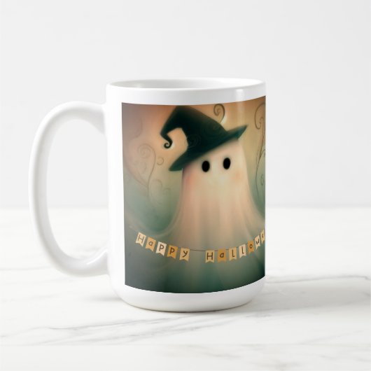 ハロウィーン/秋/秋/幽霊 コーヒーマグカップ (左)