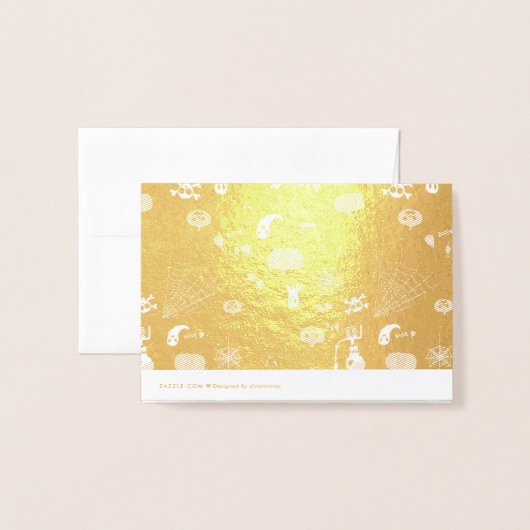 ハロウィーン 箔カード (裏面封筒付き)