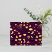 ハロウィーン 箔シーズンポストカード (立ち正面)