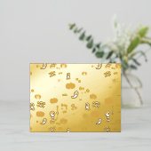 ハロウィーン 箔招待状ポストカード (立ち正面)