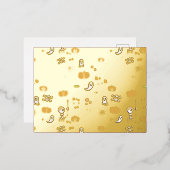 ハロウィーン 箔招待状ポストカード (正面/裏面)