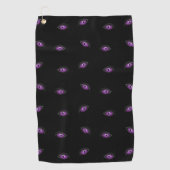 ハロウィーン，紫の目，トリックまたは治療，ブー ゴルフタオル (正面)