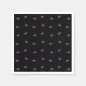 ハロウィーン，紫の目，トリックまたは治療，ブー スタンダードカクテルナプキン (正面)