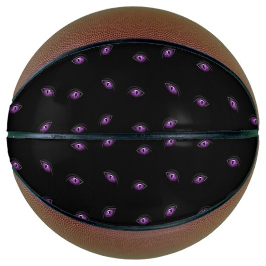 ハロウィーン，紫の目，トリックまたは治療，ブー バスケットボール (正面)