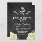 ハロウィーン 花嫁パーティー ローズ 花 招待状 (正面/裏面)