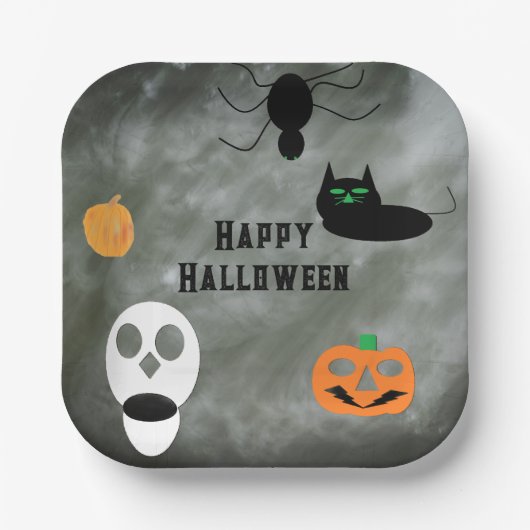 ハロウィーン 装飾 プレート 紙皿 (正面)