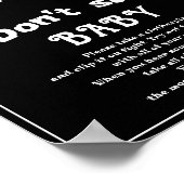 ハロウィーン「言わないベビー」赤ちゃんシャワーゲームポスター ポスター (角)