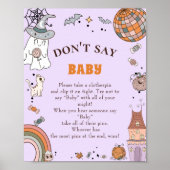 ハロウィーン「言わないベビー」赤ちゃんシャワーゲームポスター ポスター (正面)