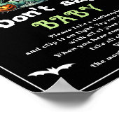 ハロウィーン"言わないベビー"赤ちゃんシャワーゲーム ポスター (角)