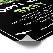 ハロウィーン"言わないベビー"赤ちゃんシャワーゲーム ポスター (角)