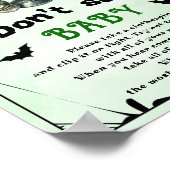 ハロウィーン"言わないベビー"赤ちゃんシャワーゲーム ポスター (角)