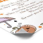 ハロウィーン"言わないベビー"赤ちゃんシャワーゲーム ポスター (角)