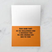 ハロウィーン/誕生日も。お前には困る！ カード (内部)