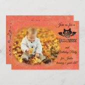 ハロウィーン/誕生日パーティーの招待状 招待状 (正面/裏面)