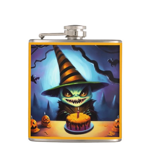 ハロウィーン – 誕生日1 フラスク (正面)