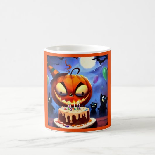 ハロウィーン – 誕生日3 コーヒーマグカップ (中央)