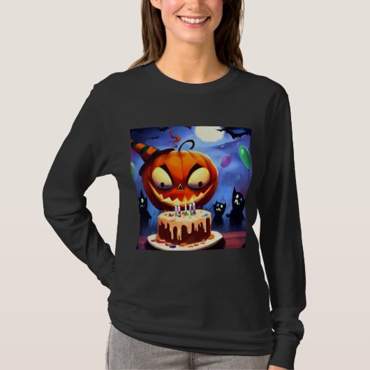 ハロウィーン – 誕生日3 Tシャツ (正面)