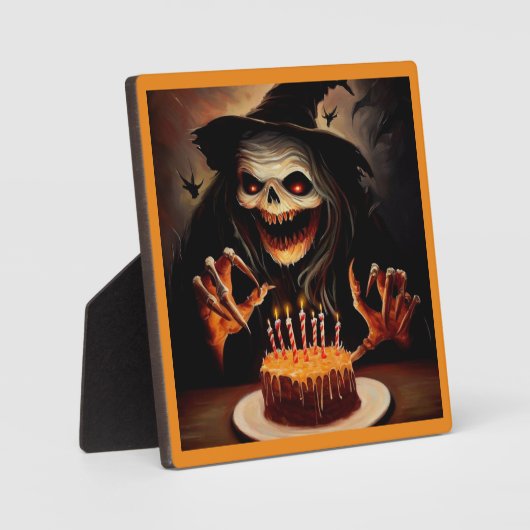 ハロウィーン – 誕生日5 フォトプラーク (正面)