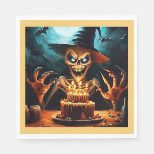 ハロウィーン – 誕生日6 スタンダードランチョンナプキン (正面)