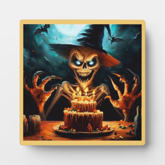 ハロウィーン – 誕生日6 フォトプラーク (正面)