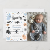 ハロウィーン 誕生日 1歳 招待状 (正面)