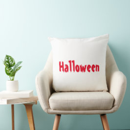 ハロウィーン 赤と黒のテキスト 飾り ホームアクセント クッション