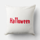 ハロウィーン 赤と黒のテキスト 飾り ホームアクセント クッション (正面)