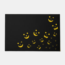 ハロウィーン �門マット 発光顔 ドアマット