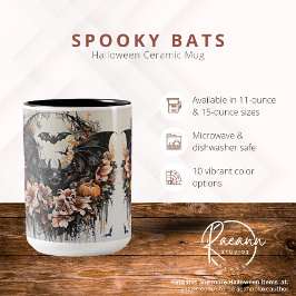 ハロウィーン 陶器マグカップ コウモリ ツートーンマグカップ