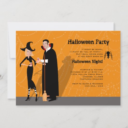 ハロウィーン「顔·イン·ホール」招待状 招待状 (正面)