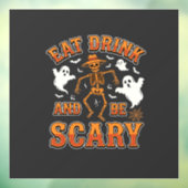 ハロウィーン 食べる 飲む 怖い ゴースト デザイン_1 ウィンドウサイン (シート3)