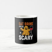 ハロウィーン 食べる 飲む 怖い ゴースト デザイン_1 コーヒーマグカップ (中央)