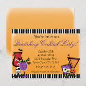 ハロウィーン 魅惑のカクテルパーティー招待状 招待状 (正面/裏面)