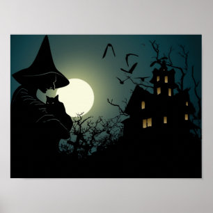 ハロウィーン:魔女とハウントハウス ポスター