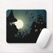 ハロウィーン:魔女とハウントハウス マウスパッド (マウス)