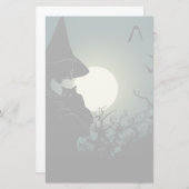 ハロウィーン:魔女とハウントハウス 便箋 (正面/裏面)