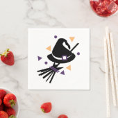 ハロウィーン 魔女の帽子とほうき | コンフェッティ スタンダードカクテルナプキン (インサイチュ)