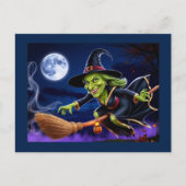 ハロウィーン/魔女はがき ポストカード (正面)