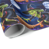 ハロウィーン/魔女ラッピング紙 ラッピングペーパー (ロールコーナー)