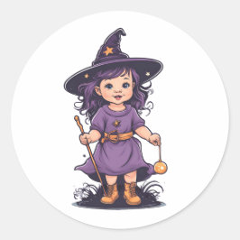 ハロウィーン、魔女16ベビー、ダリング魔女子供へ、 ラウンドシール