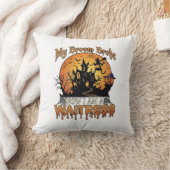 ハロウィーン 魔女 幽霊屋敷 メイド 箒が折れた クッション (ブランケット)